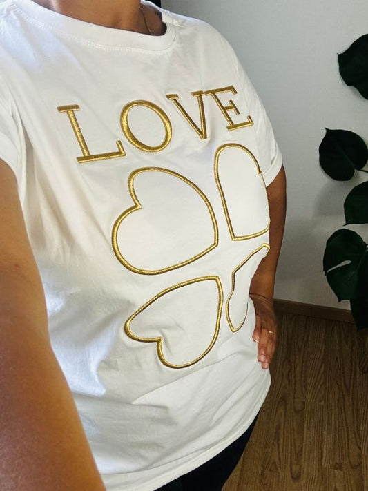 Tshirt Love blanc